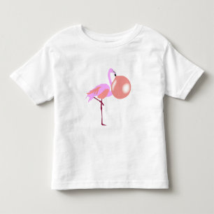 Rolig Bubblegumflamingo som blåser bubbla T Shirt