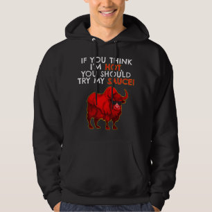 Rolig Buffalo Sauce Tecknad Kycklingvinge Rolig Sa Hoodie