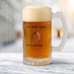 Rolig Buffering Citat - Man Cave / Hem Bar Frostat Ölglas