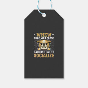 Rolig Bulldog Socialisera Hund Presentetikett