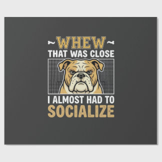 Rolig Bulldog Socialisera Hund Presentpapper