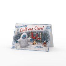 Rolig Bumble Yeti och Elf Grillad jul