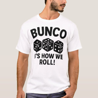 Rolig Bunco Tärningsspel Natt T-Shirt