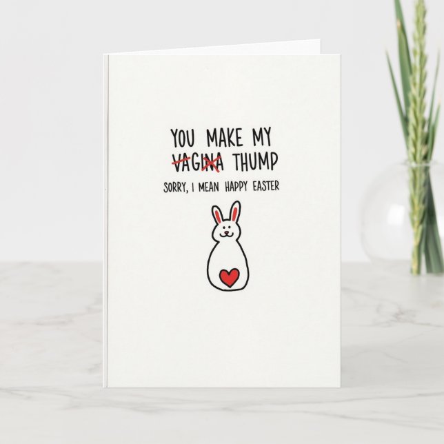 Rolig Bunny Kärlek Du Kort (Framsida)