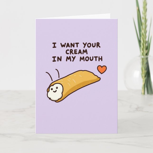 Rolig Busig Cannoli Grädde Kort (Framsida)
