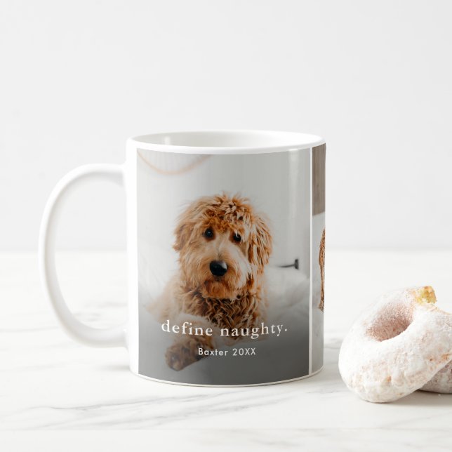Rolig Busig Husdjur 3 Foto Jul Högtid Kaffemugg (Med munk)