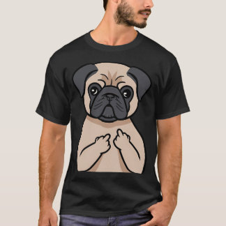 Rolig busig pug hund djur kärlek t shirt