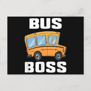 Rolig Busschef Skolbussförare Vykort