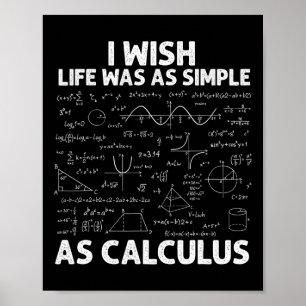 Rolig Calculus För Män Kvinnor Matematiklärare Mat Poster