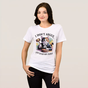 Rolig Calico Katt Domare Jurist Jag Diskuterar Int T Shirt
