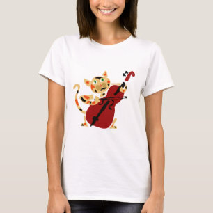 Rolig Calicokatt som leker T-shirt