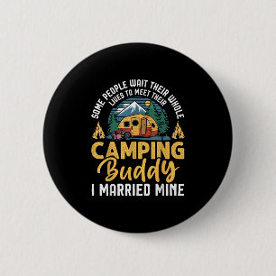 Rolig Camping Camper Par Camping Älskare Partner Knapp