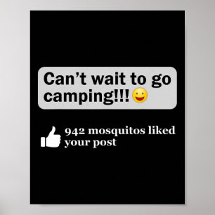 Rolig Camping Citat Humor Utomhus Skämt Camp Utrus Poster