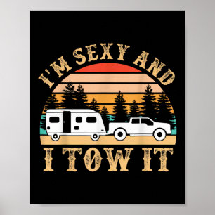 Rolig Camping Husbil Im Y Och Jag Bogserar Den Hus Poster