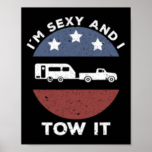 Rolig Camping Husbil Im Y Och Jag Bogserar Den Poster
