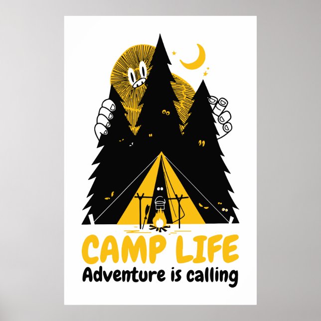 Rolig Camping Monster – Camp Liv Äventyr Poster (Framsidan)