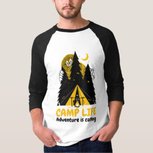 Rolig Camping Monster – Camp Liv Äventyr T Shirt