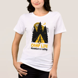Rolig Camping Monster – Camp Liv Äventyr T Shirt