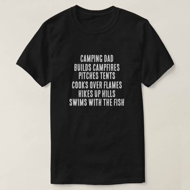 Rolig Camping Pappa Mörk T-Shirt (Design framsida)