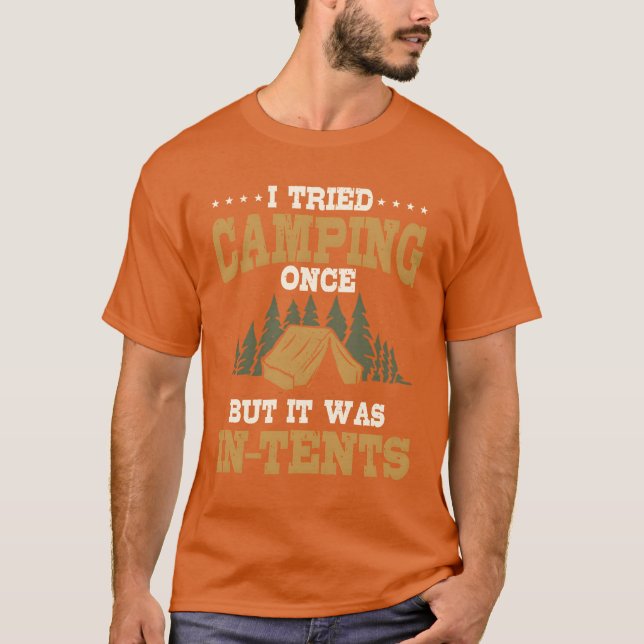Rolig Camping Puns Kärlek Camp Humor vän T Shirt (Framsida)