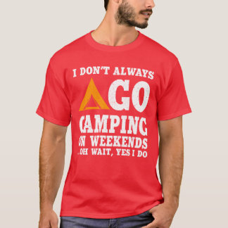 Rolig campingälskare design retro t shirt