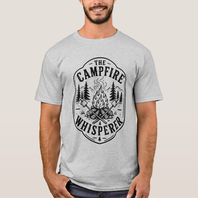Rolig Campingelds Äventyrspresent, Vintage T Shirt (Framsida)