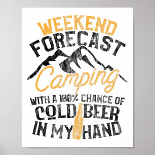 Rolig campingvecka prognos 100% chans öl poster