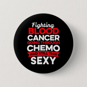 Rolig cancerbekämpare Blodcancerpatient Kemoterapi Knapp