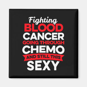 Rolig cancerkämpe Blodcancerpatient Kemoterapi Magnet