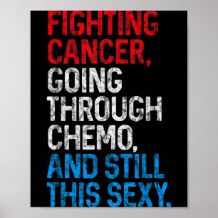 Rolig Cancerskampare Inspirerande Citat Kemoterapi Poster