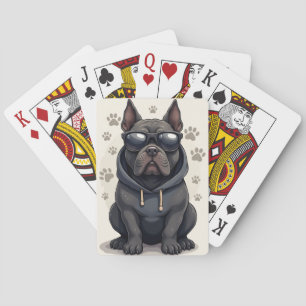 Rolig Cane Corso Kawaii Hund Casinokort