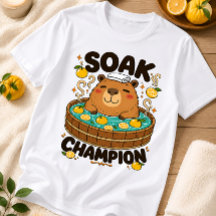 Rolig Capybara Blöt Mästare Yuzu Badt-Shirt