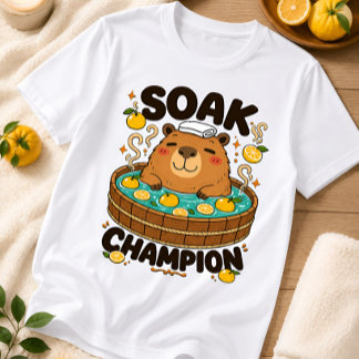 Rolig Capybara Blöt Mästare Yuzu Badt-Shirt T Shirt