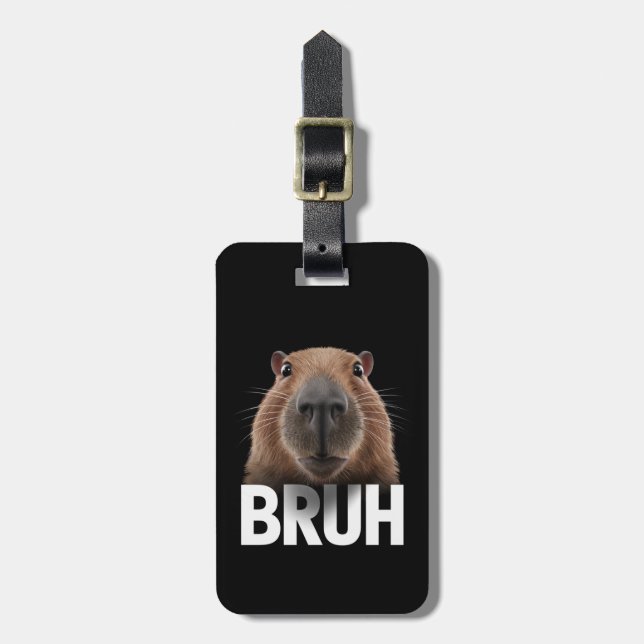 Rolig Capybara Bruh  Bagagebricka (Vertikal Framsida)