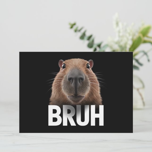 Rolig Capybara Bruh  Inbjudningar (Stående Fram)