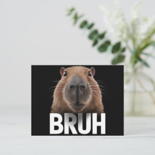 Rolig Capybara Bruh  Vykort