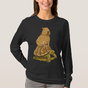 Rolig Capybara Djur Sköldpadda Söt Capybara T Shirt