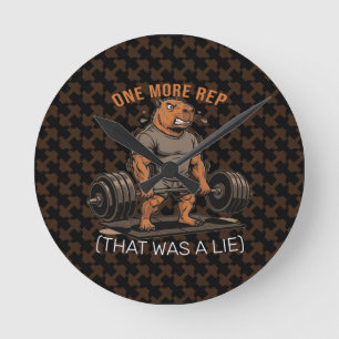 Rolig Capybara Gym En Reps Till Mer Som Var En Lög Rund Klocka