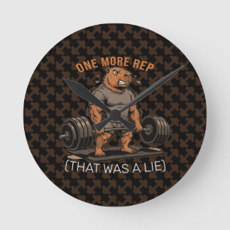 Rolig Capybara Gym En Reps Till Mer Som Var En Lög Rund Klocka