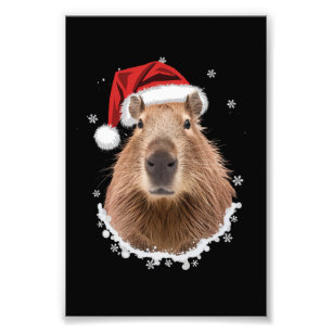 Rolig Capybara Jul Fototryck