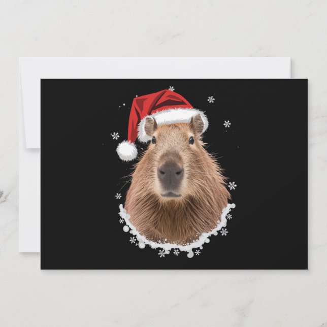 Rolig Capybara jul  Julkort (Framsida)