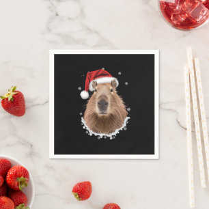 Rolig Capybara Jul Pappersservett