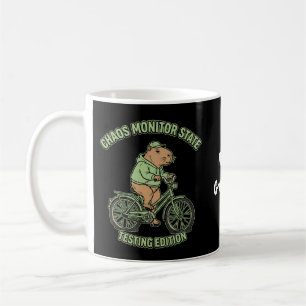 Rolig Capybara Kaos Monitor Status Testutgåva Kaffemugg