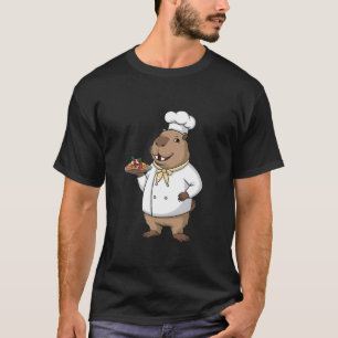 Rolig Capybara-kock som lagar mat Söt djurköks Hum T Shirt