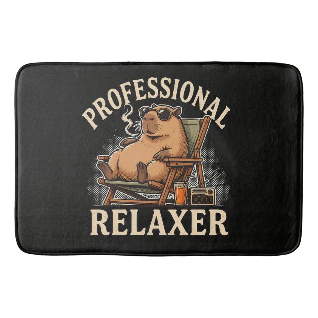 Rolig Capybara Professionell Avslappnare Badrumsmatta (Framsidan)