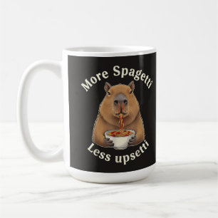 Rolig Capybara Spaghetti Puns - Mer Spaghetti Mind Kaffemugg