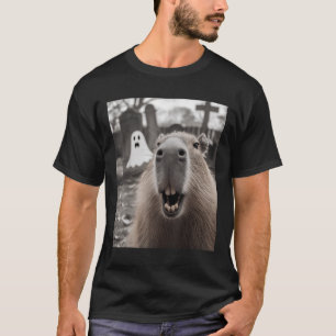 Rolig Capybara Spöke Halloween Kostym Capybara Ha T Shirt