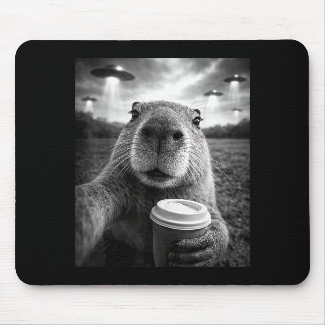 Rolig capybara ufo selfie alien meme  musmatta (Framsidan)