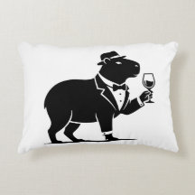 Rolig Capybara Vinglas Minimalistisk Modern