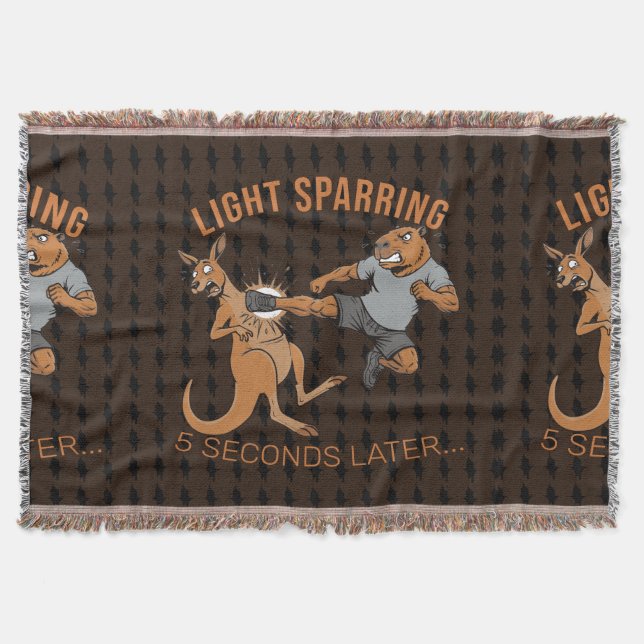 Rolig Capybara vs Kangaroo Lätt Sparring MMA Meme Filt (Framsidan)